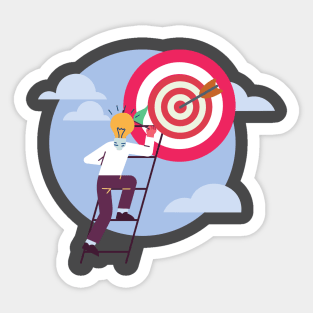 Ladder leading to future life success Sticker